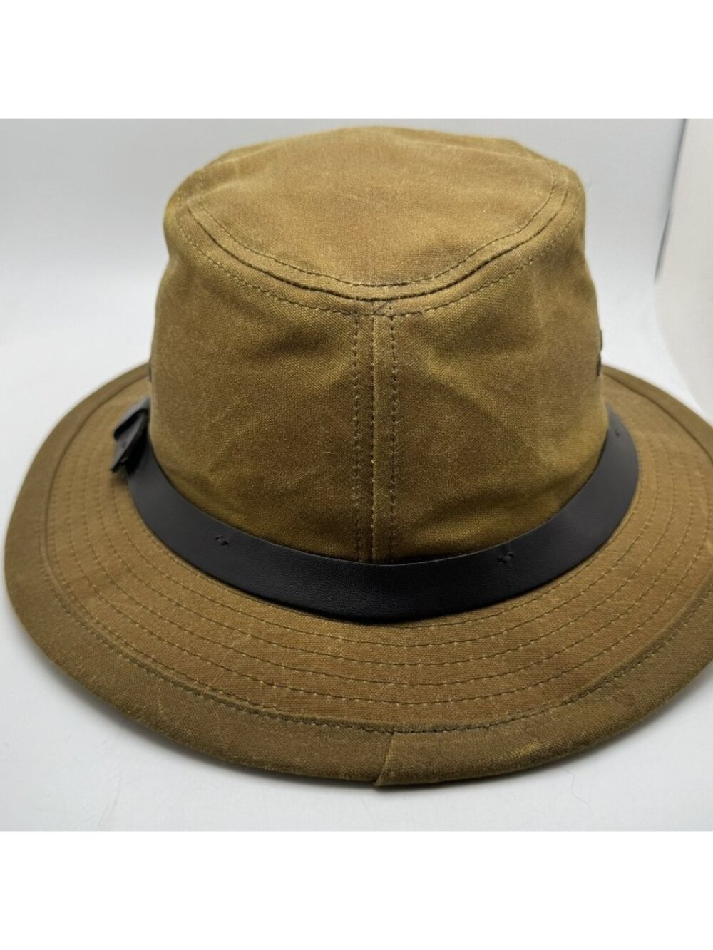 Filson Dark Tan 100% Cotton Hat Large Made in USA Outdoor Boonie Bucket